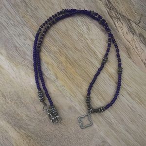 Cobalt Blue Seed Bead Necklace